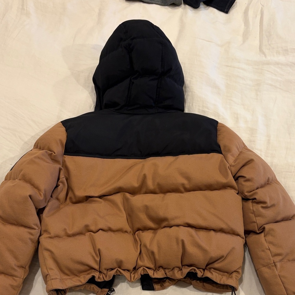 Brown and Black Puffer Jacket - Picture 4 of 4